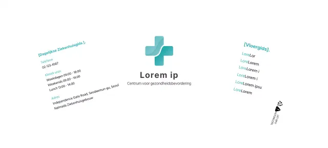 wit blauw eenvoudig logo ziekenhuis