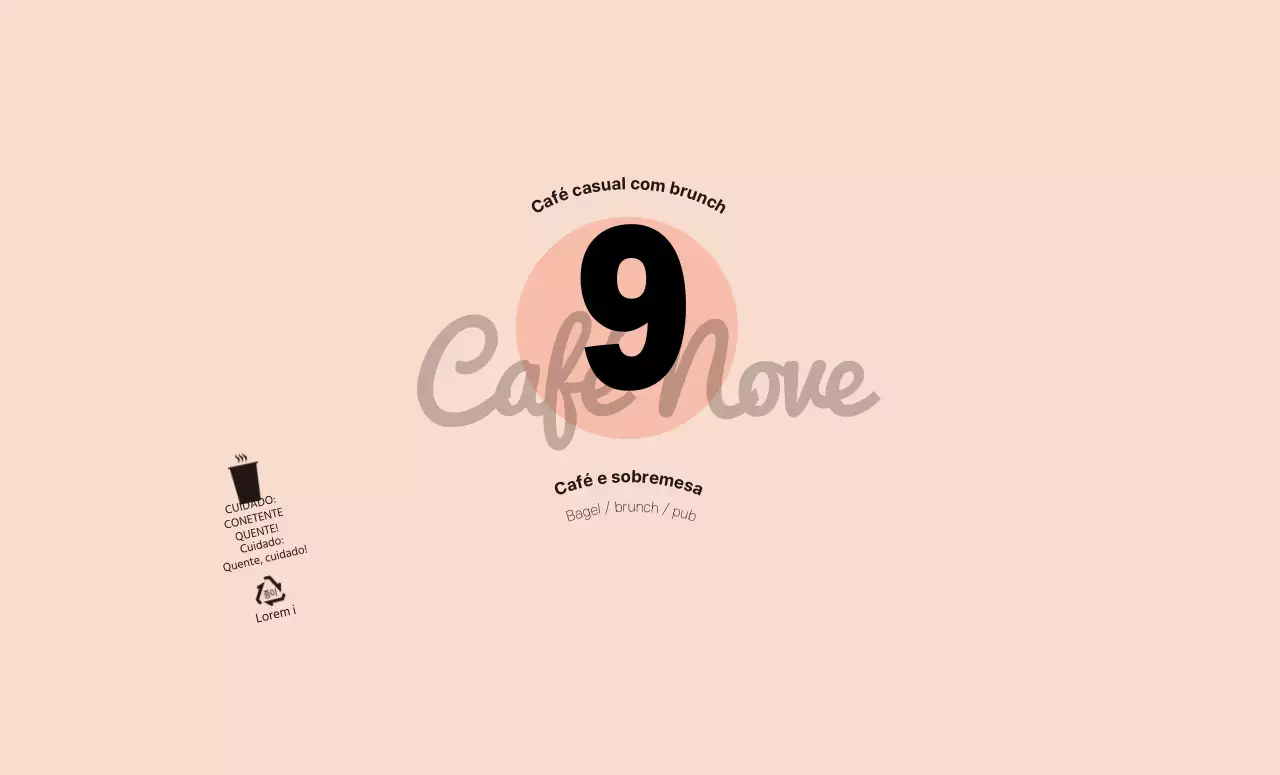 Café com símbolos cor-de-rosa