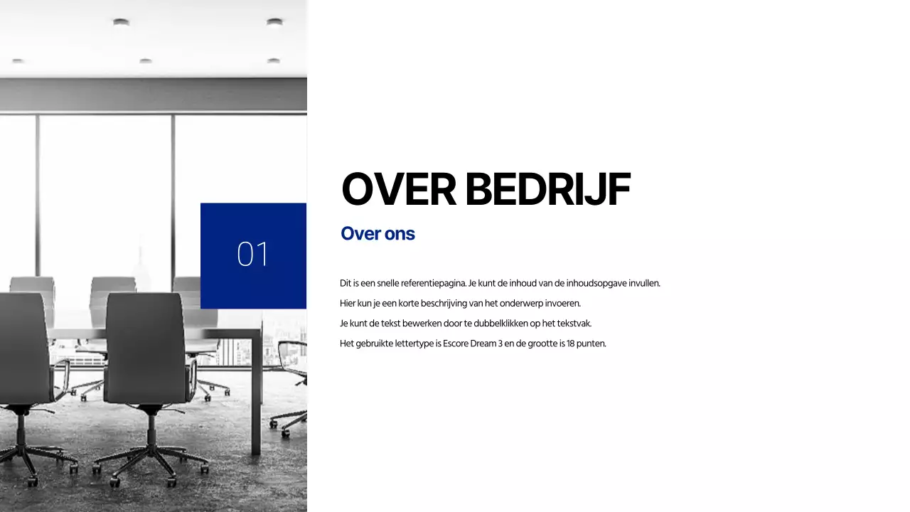 Minimalistische bedrijfsbrief