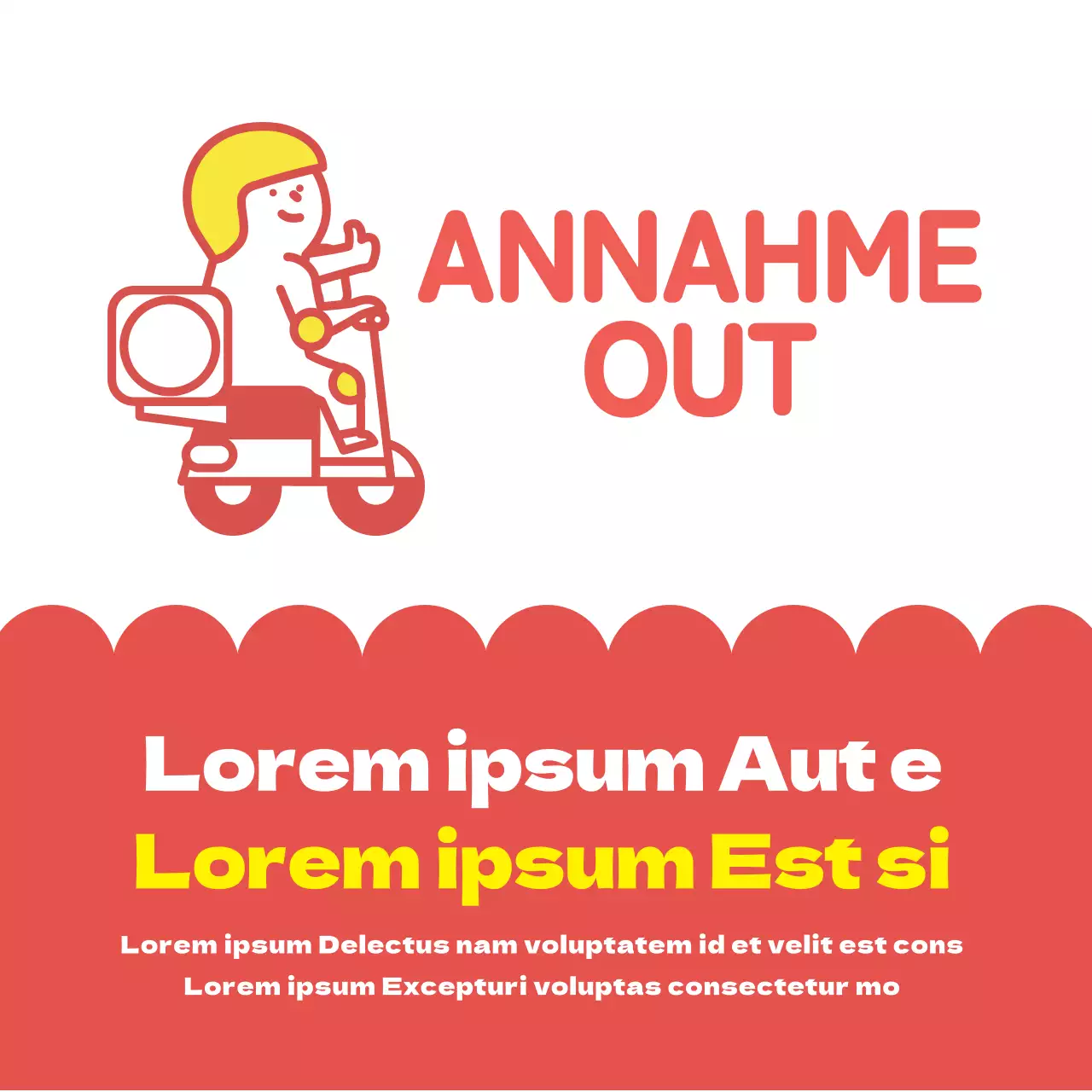 Rote gelbe Illustration corona store Verpackung