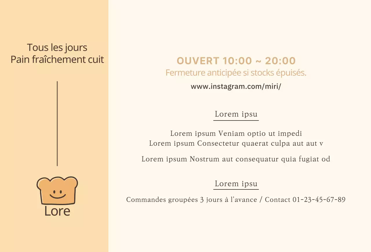 Boulangerie avec porte-pain