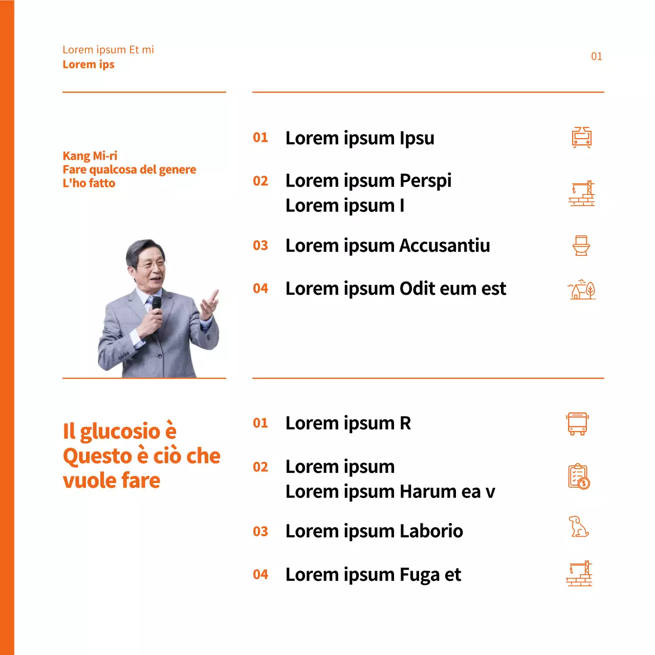 Lavori di supporto elettorale evidenziati in arancione