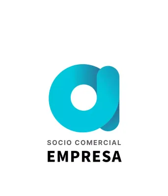 Logotipo corporativo en blanco y azul