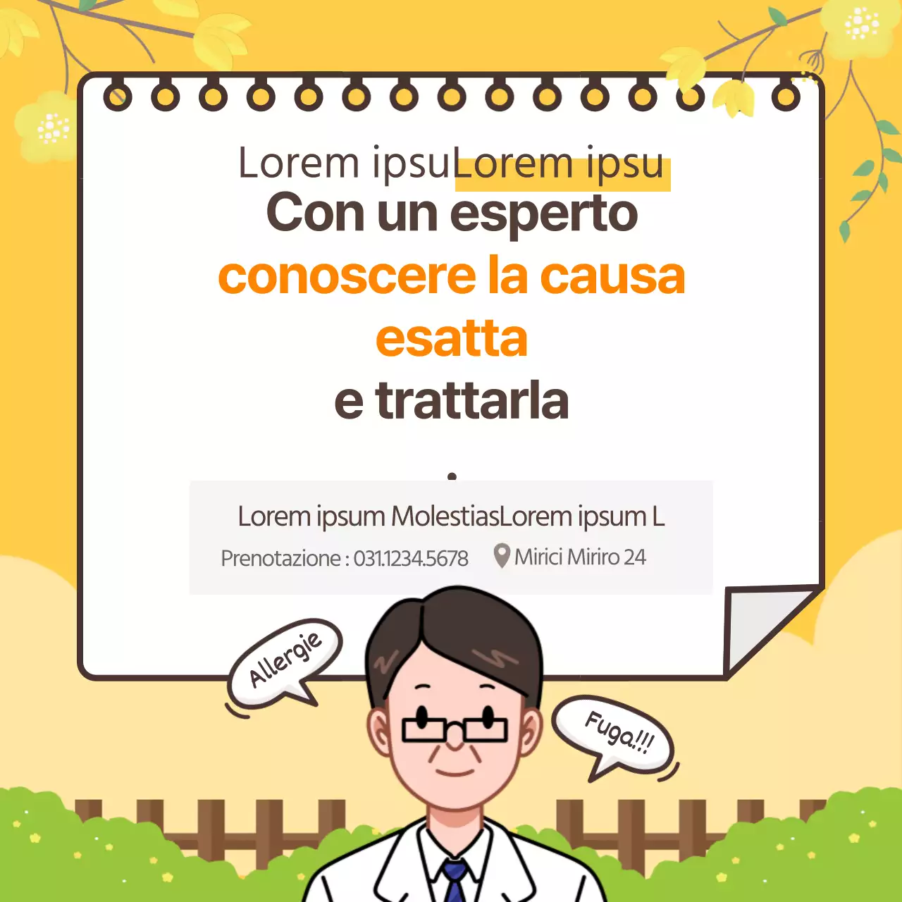 Design CardNews in giallo