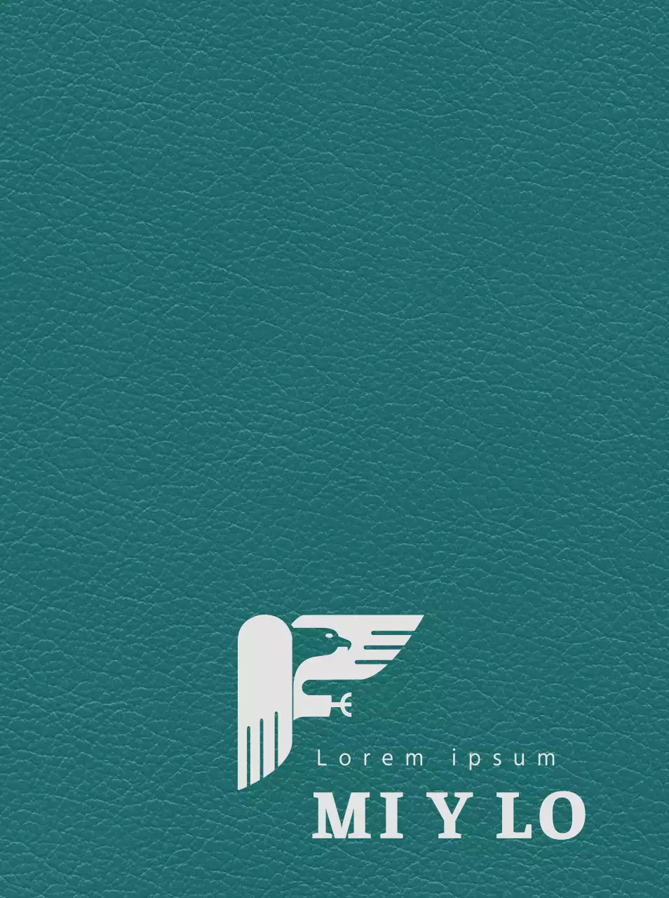 Elegante portada de agenda con el logotipo de un bufete de abogados