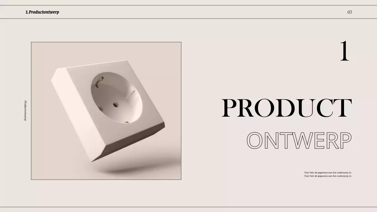 Strak gelijnde conceptportfolio in gebroken wit en zwart