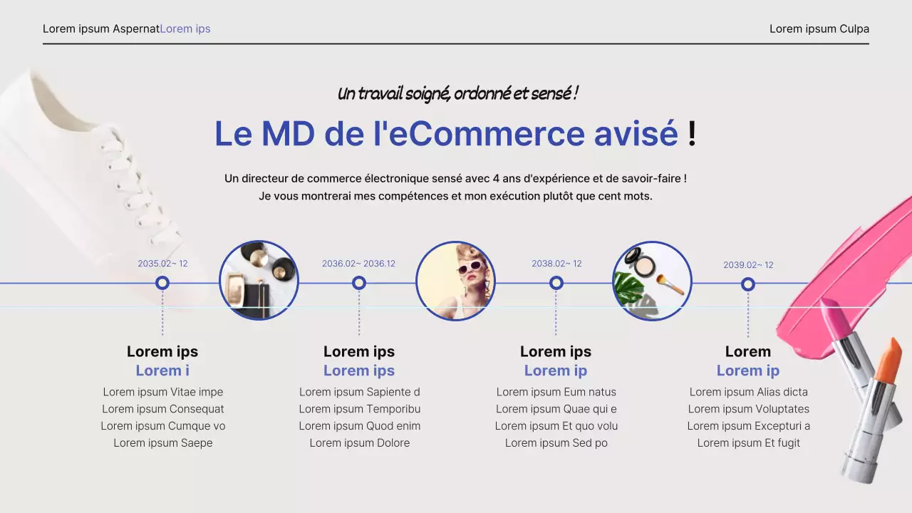 C.V. portfolio simple et professionnel en bleu clair et jaune clair