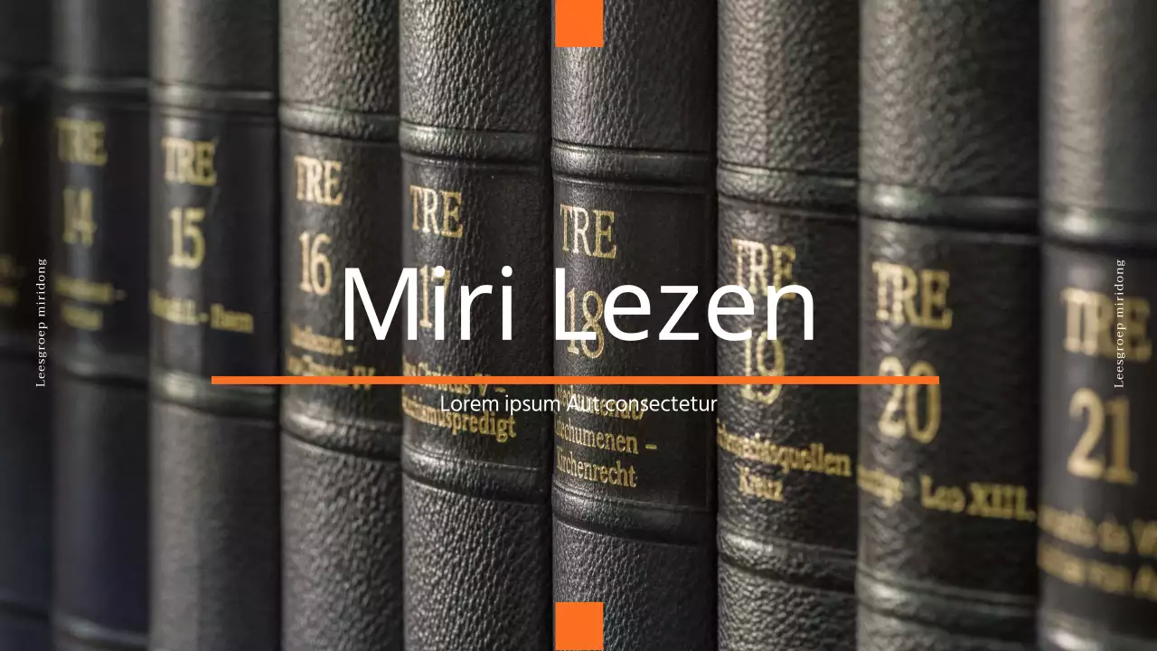 Oranje, strak, modern, boekenclubwerving in een boekachtige stijl