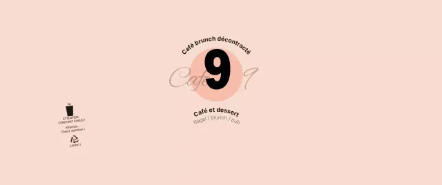 Pour un concept simple et unique de café en rose et noir