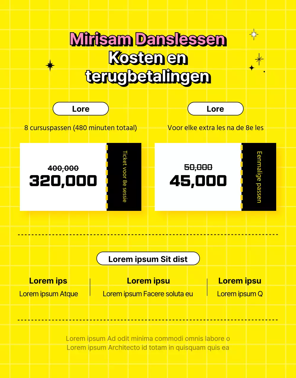 Privé K-pop idool danslessen in roze en geel, fris en hip