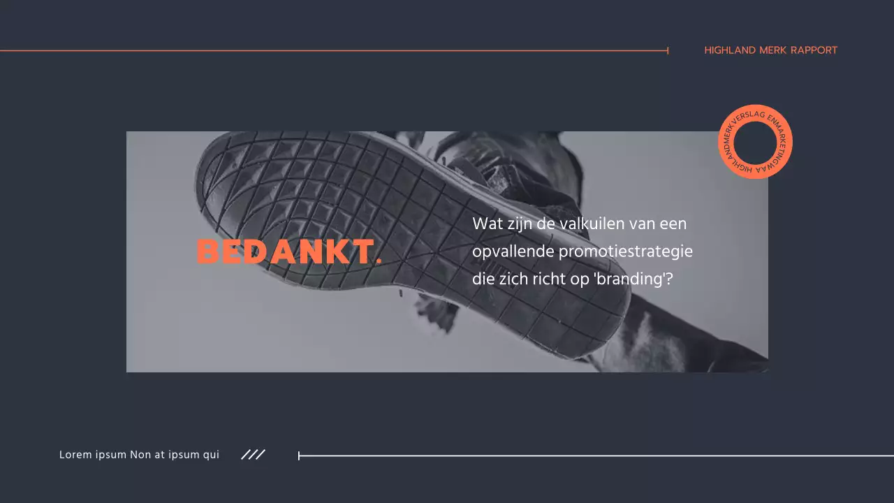 Keurig klassenopdrachtrapport in marine oranje