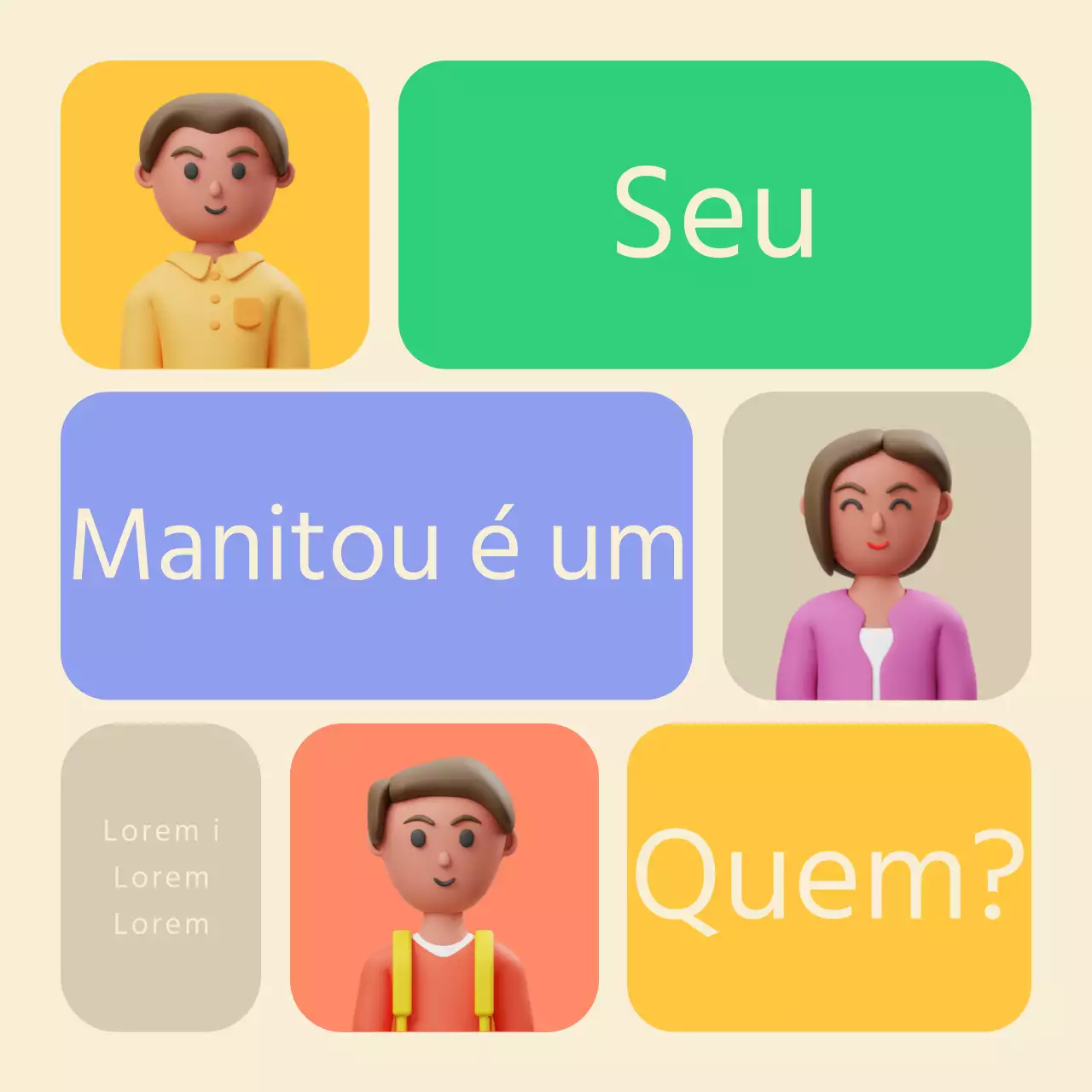Evento manito estereoscópico 3D em cores pastel
