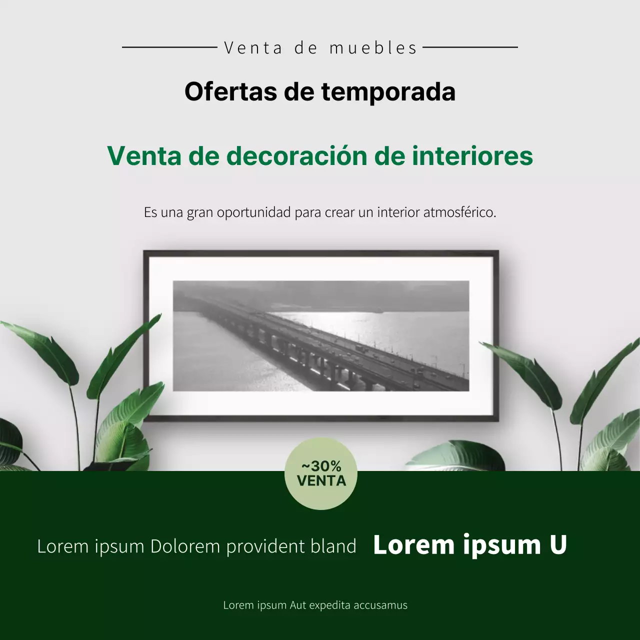 La fotografía ecológica destaca el mobiliario limpio Promocione su evento