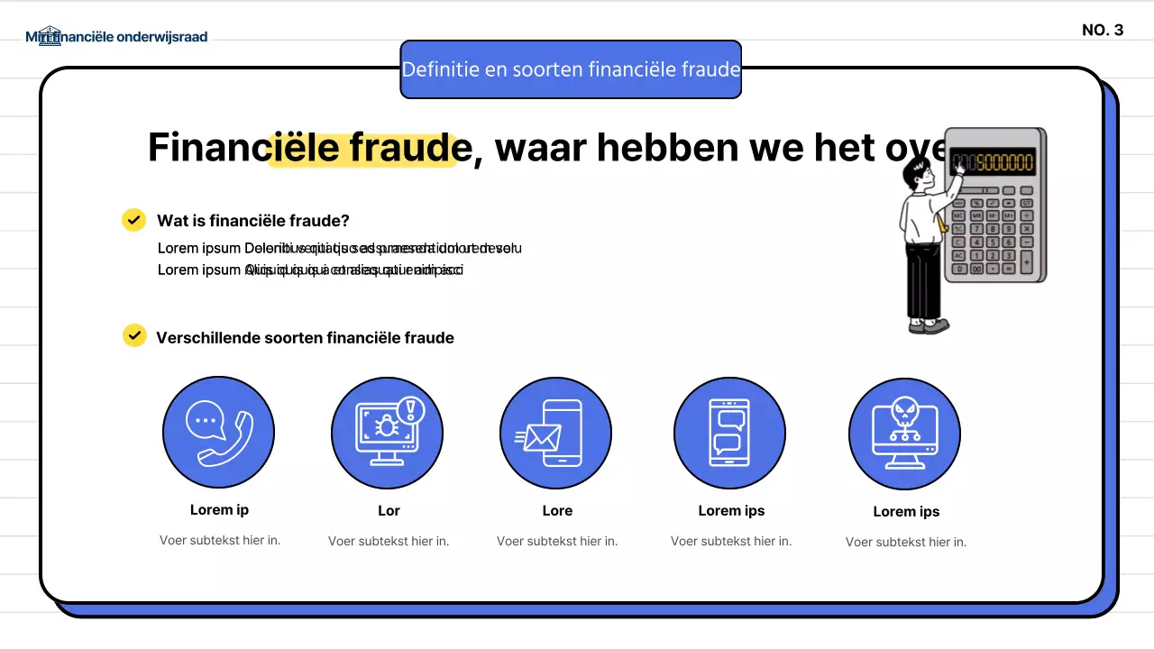 Financiële fraudepreventietraining voor blauwe volwassenen van middelbare leeftijd