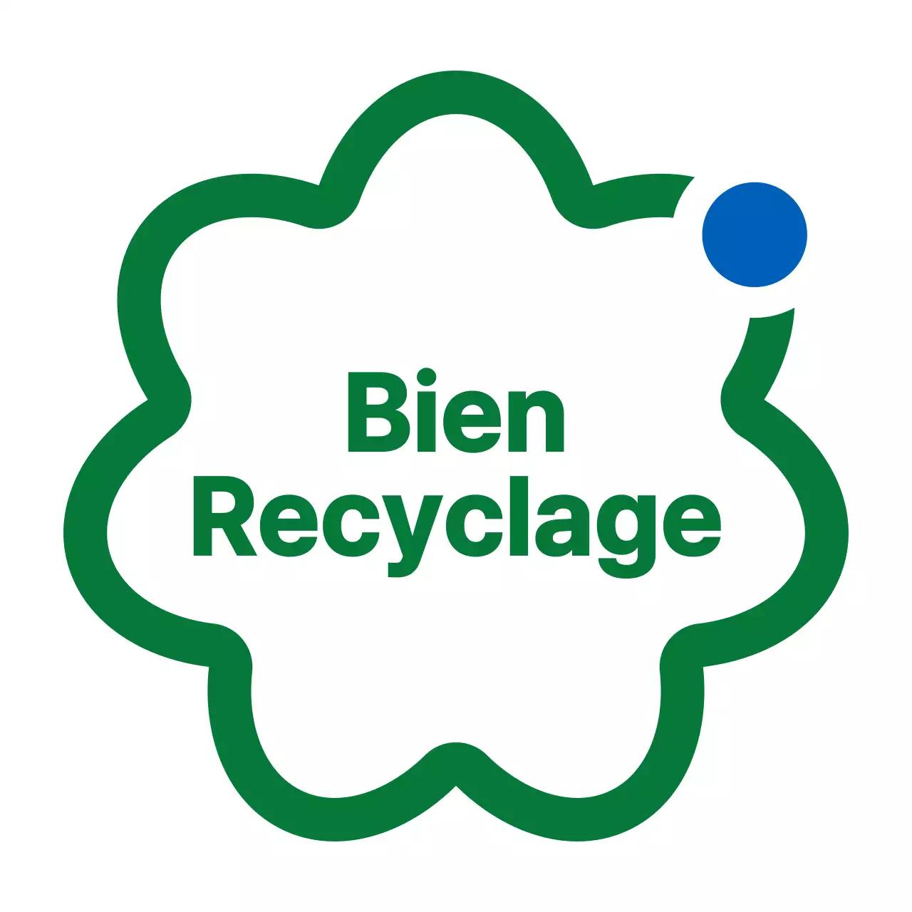 Combinaison simple d'icônes et de textes en vert et bleu Campagnes vertes