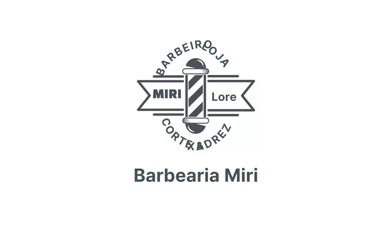 Logotipo retro cinzento do salão de beleza Cartão de visita