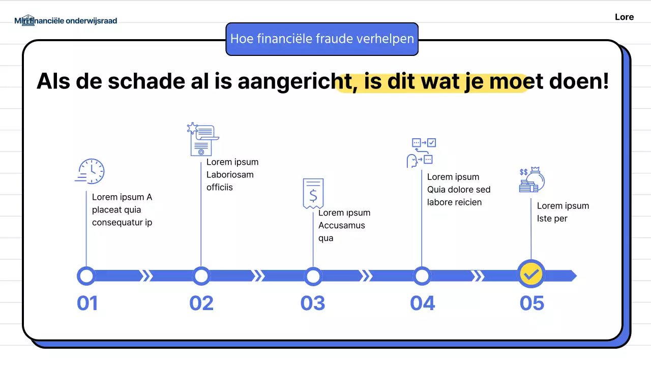Financiële fraudepreventietraining voor blauwe volwassenen van middelbare leeftijd