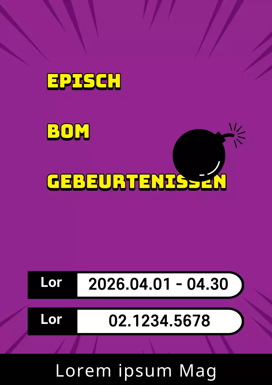 Promoot een eenvoudig verkoopevenement met paarse accenten