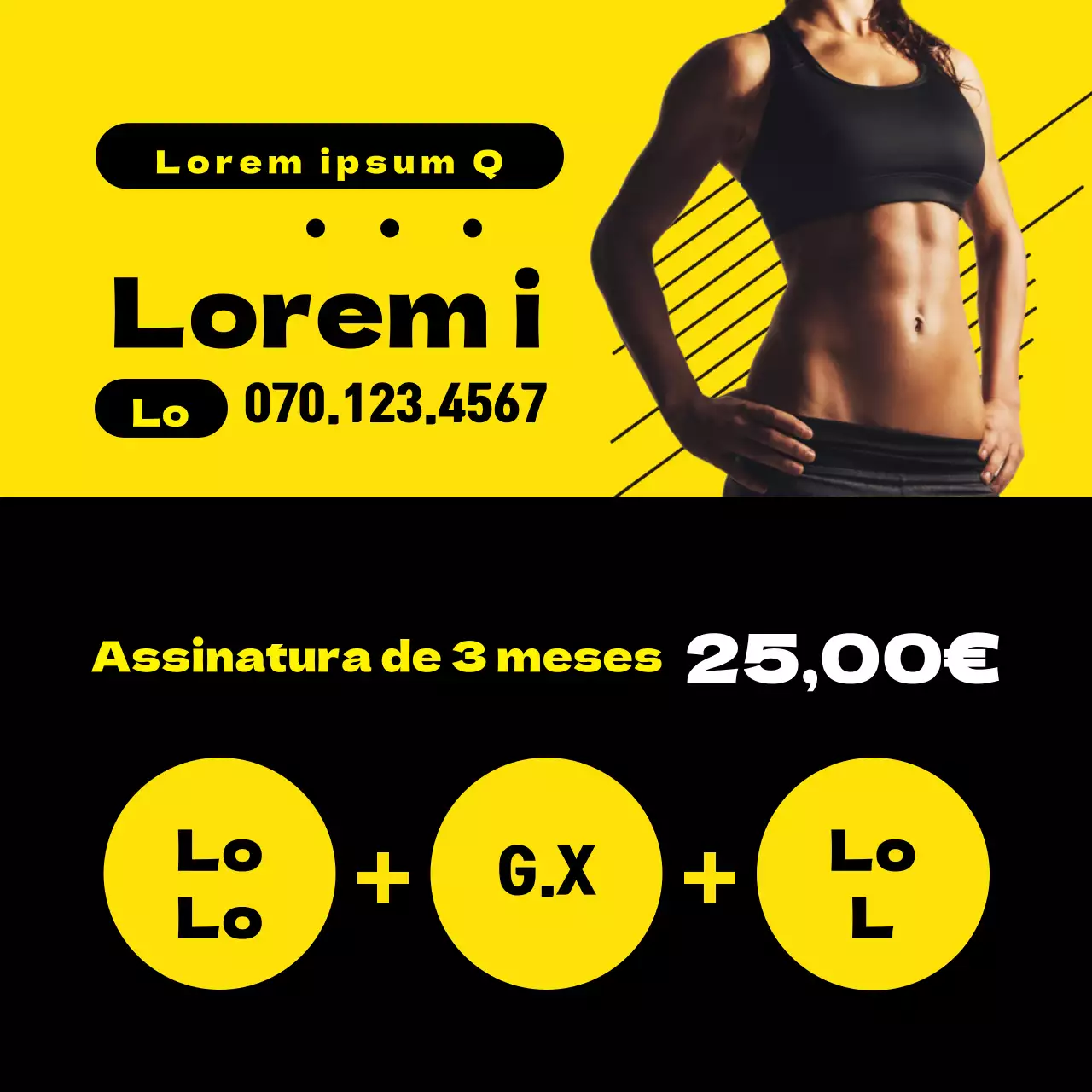 Eventos de fitness amarelos