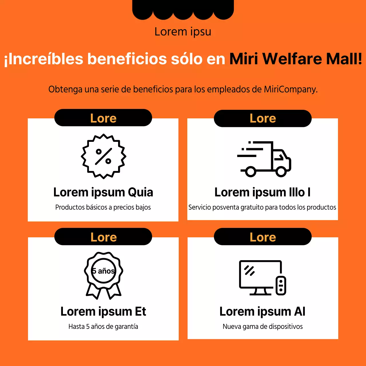 Inaugurado un limpio centro comercial de bienestar interno negro y naranja