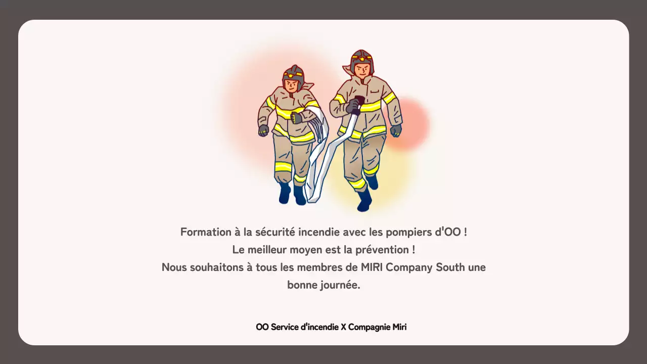 Formation à la sécurité incendie avec un concept d'explorateur de fichiers beige