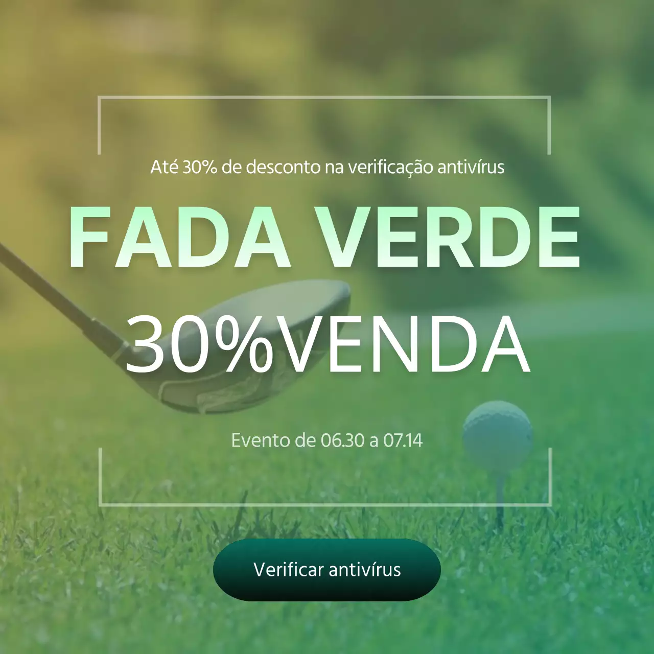 Evento de desconto na taxa verde de golfe da Gradient