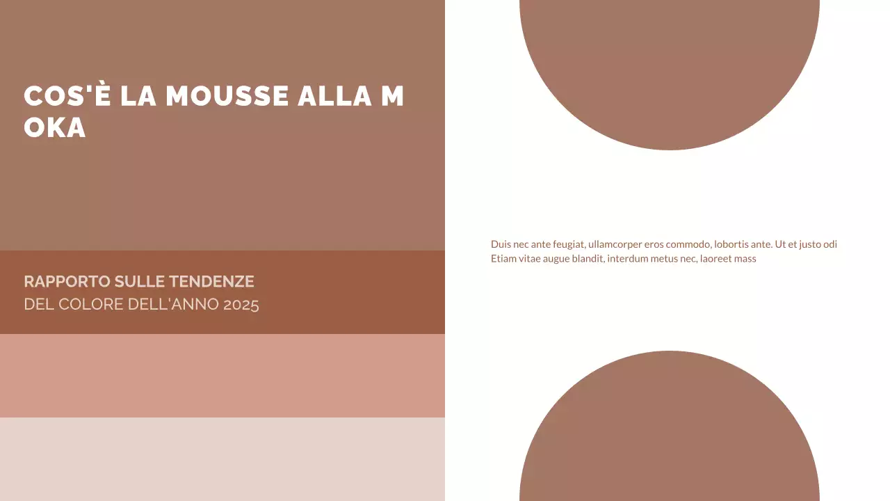 documento di relazione sulle tendenze moderne del marrone