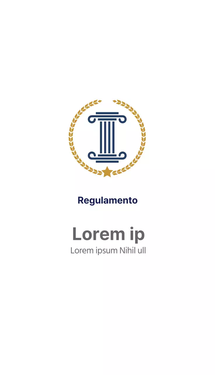 Logótipo azul de escritório de advogados limpo
