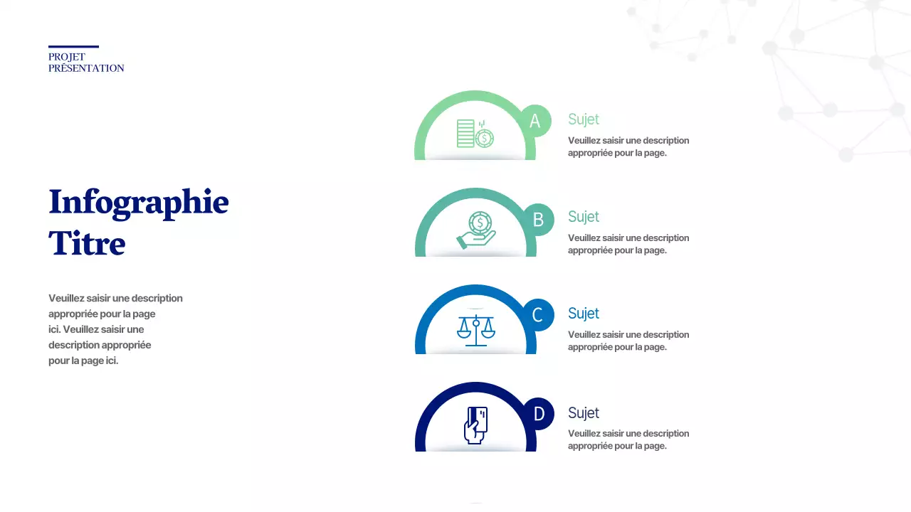 Icônes financières bleues et vertes