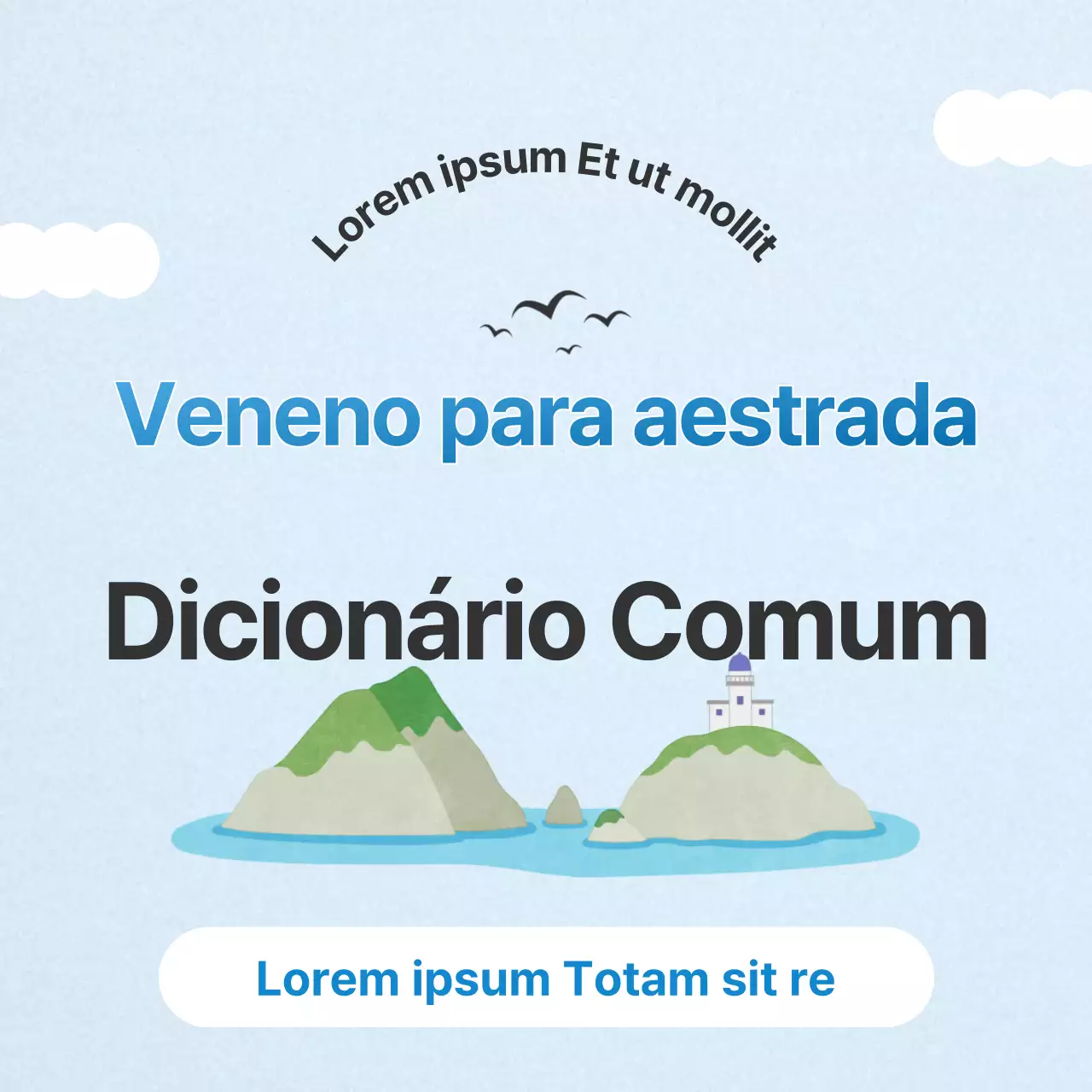 Um simples post informativo sobre o Dia da Leitura, em azul claro e azul