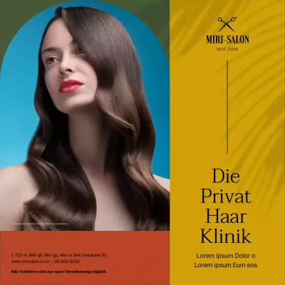 Buntes Raster-Konzept Danoh Hair Clinic Event
