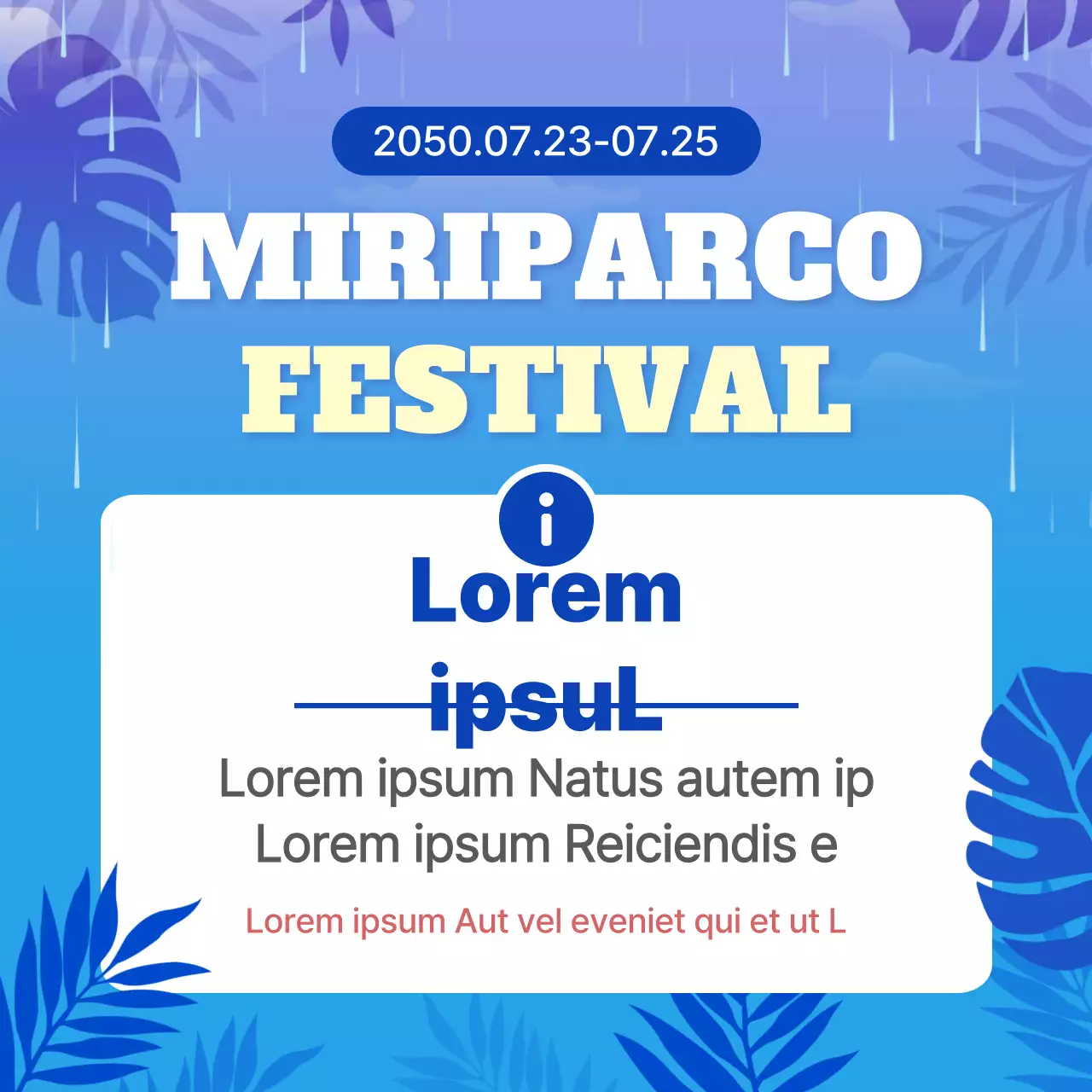 Cancellazioni per piogge tropicali in blu