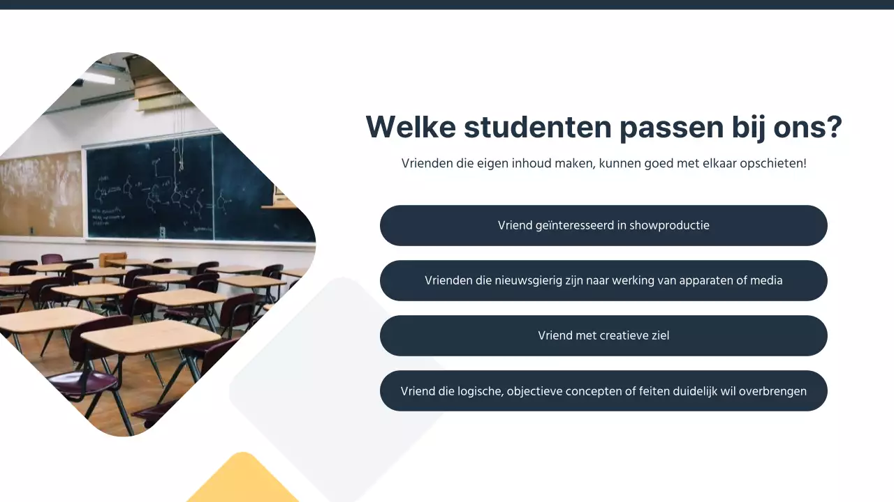 Een eenvoudige inleiding voor de afdeling public relations van een universiteit in marine en geel