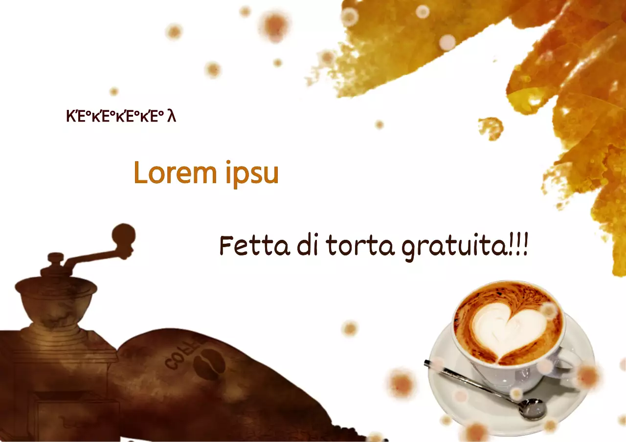 Promuovete il vostro caffè illustrato bianco