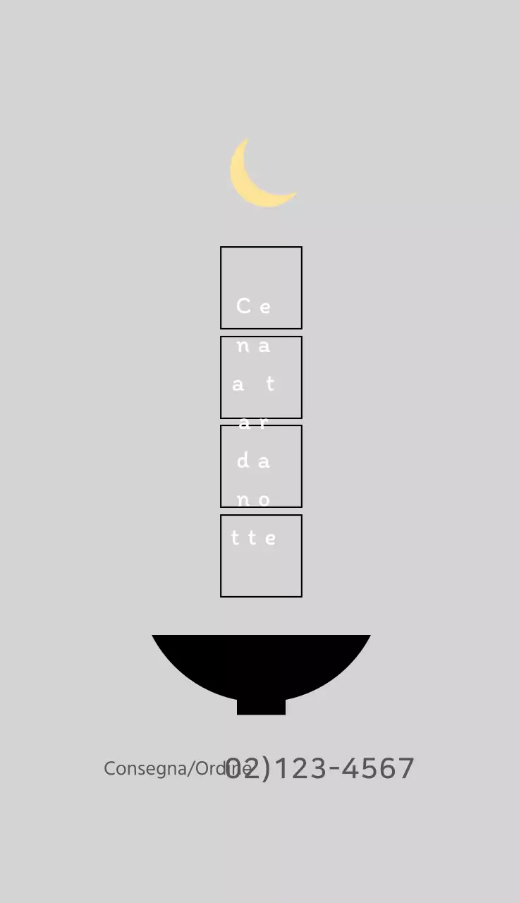 Promozione di un menu emozionale per ristoranti con ciotola di riso gialla e nera