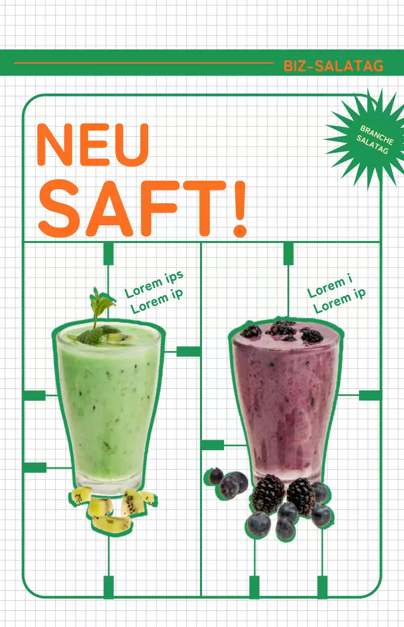 Werben Sie mit einer Fahne für ein frisch aussehendes Salatcafé-Menü