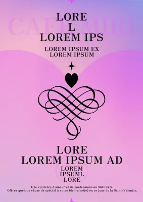 Saint-Valentin avec des points en forme de cœur sur fond rose dégradé