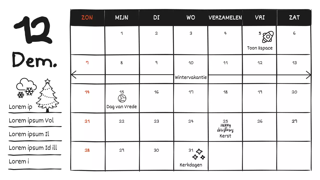 Een zwart-wit, doodle-y dagboekpost met een schattig doodle-gevoel
