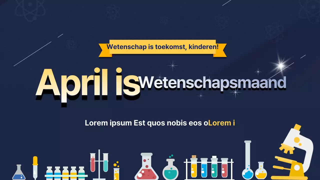 Een keurige gids voor de viering van Wetenschapsdag in marineblauw en geel