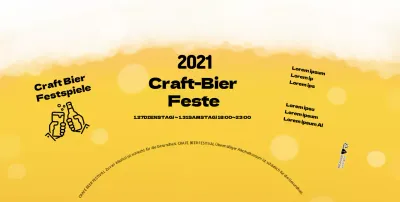 Gelber Schaum Illustration Craft Beer Festival