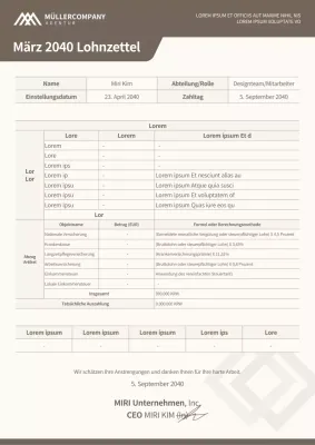 Elfenbeinbraun Einfacher Einzahlungsschein Dokumentation