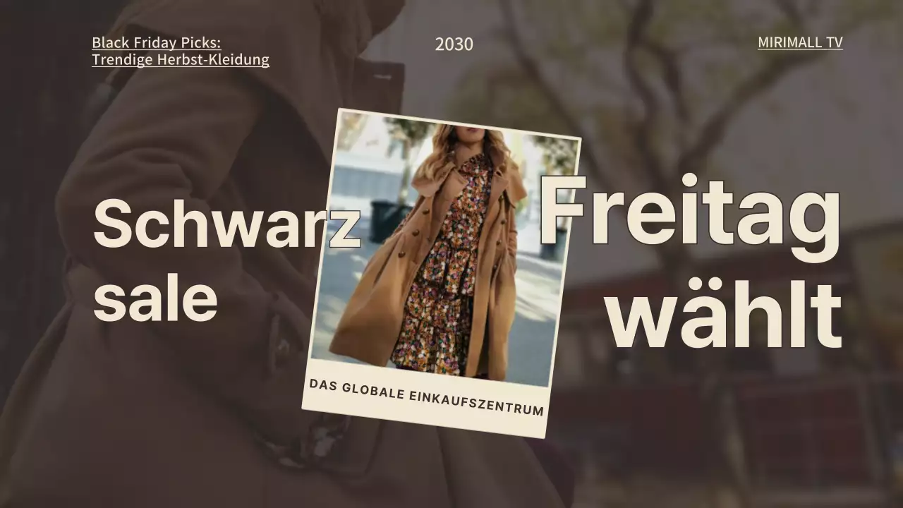 Miniaturansicht der Black Friday Mode mit beigen Akzenten auf braunem Hintergrund