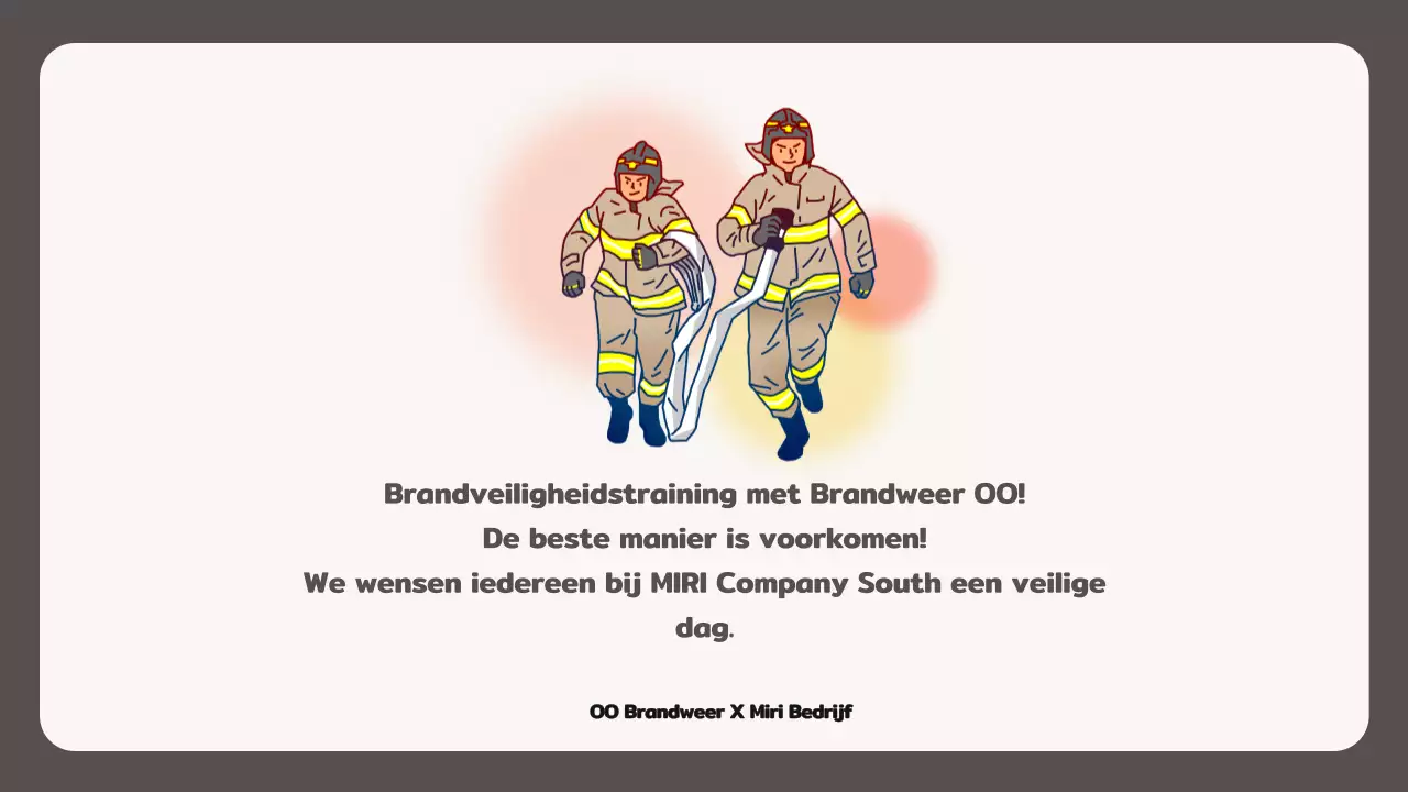 Brandveiligheidstraining met een beige bestandsverkennerconcept