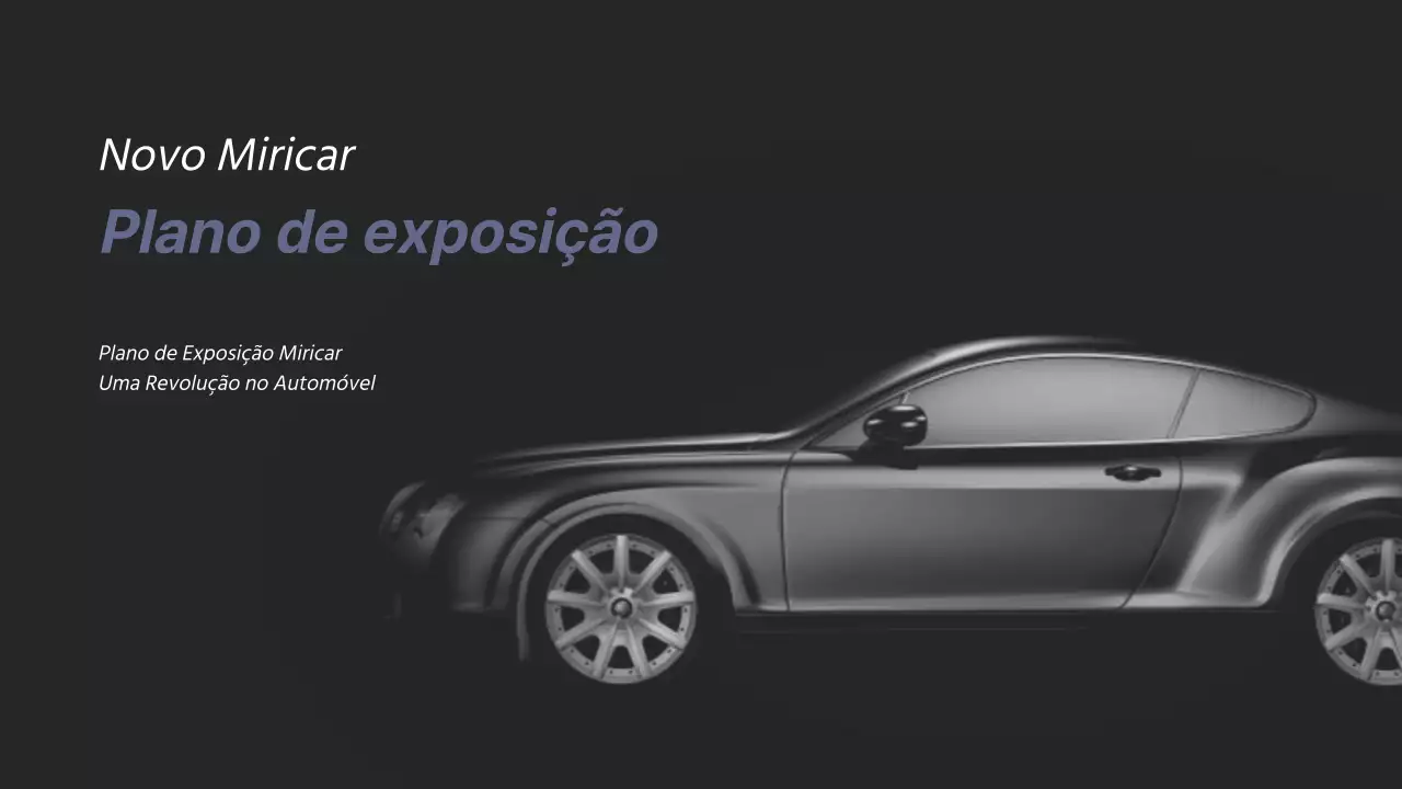 Modelo de plano de exposição automóvel