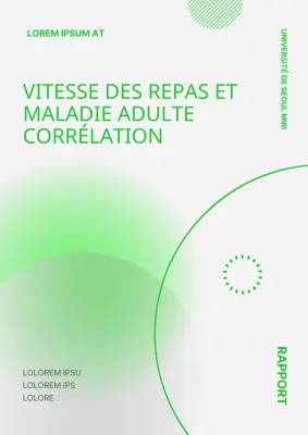 Couverture de rapport propre avec dégradé vert et formes géométriques
