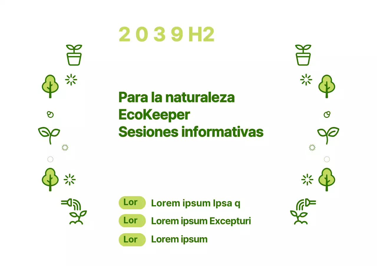 Icono de la naturaleza de estilo sencillo combinado en verde y chartreuse Acerca de la información sobre la ecogestión