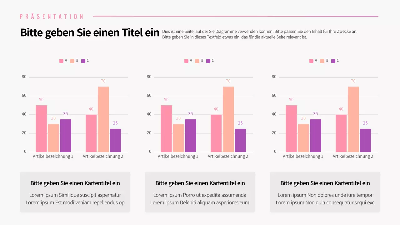 Balkendiagramm mit rosa Farbverlauf
