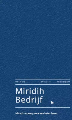 Agenda-omslag met de slogan en het logo van je ontwerpbedrijf