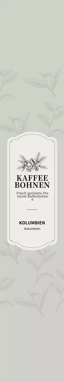 Vintage Kaffeebohnen Verpackung mit Chartreuse Illustration
