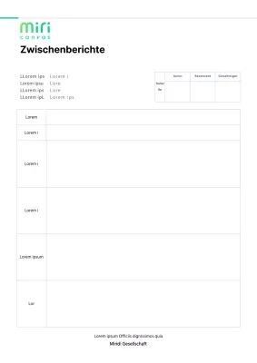 Grundlegende Formatierung eines einfachen Zwischenberichtsdokuments